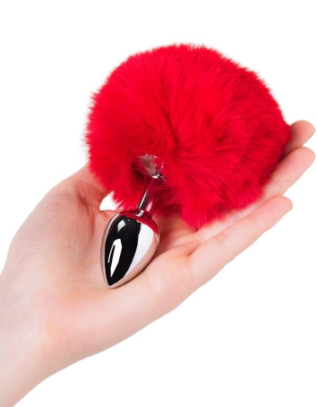 Пробка с хвостиком Metal Anal Fluffy Size S