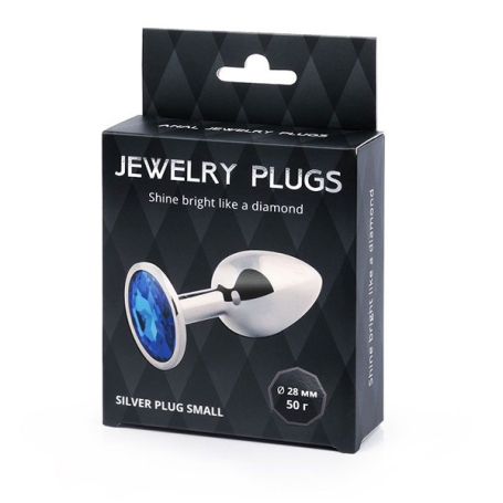 Пробка Jewelry Plug - Silver Small Blue