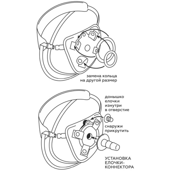Комплект BEST UNI strap 6&quot; с 2 насадками